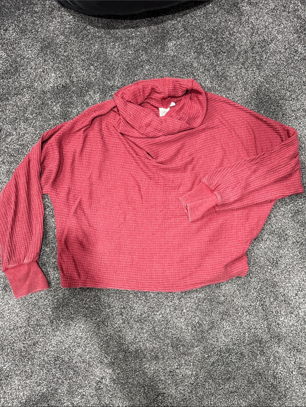 White Crow Red Cowl Neck Women's Sweater